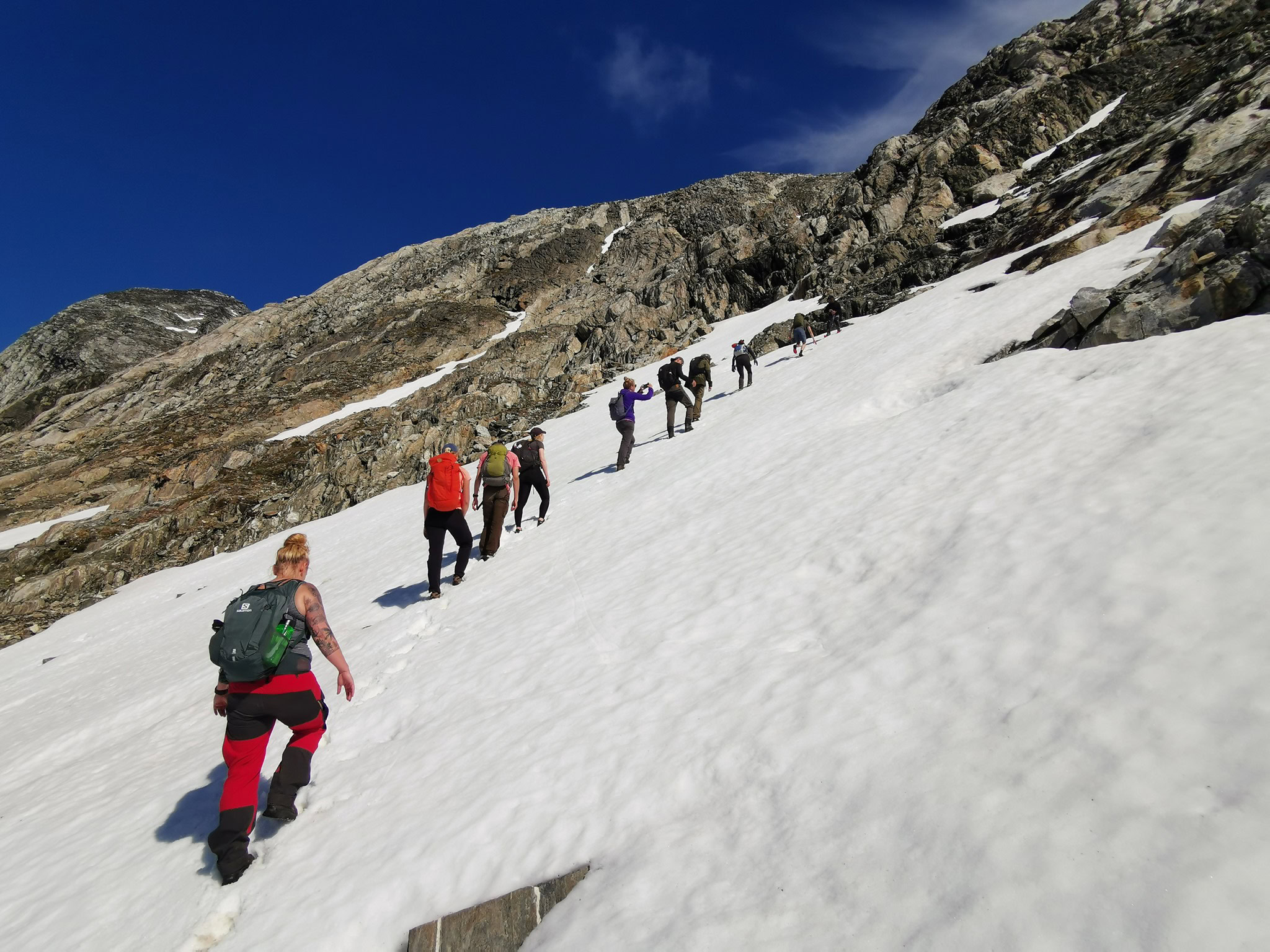 Mountaineering in the snow - Tip Top Tours photo archive