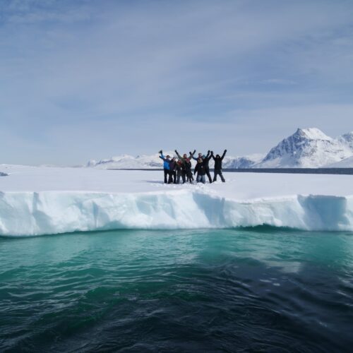People on ice floa - Greenland Boat Tours Photo archive